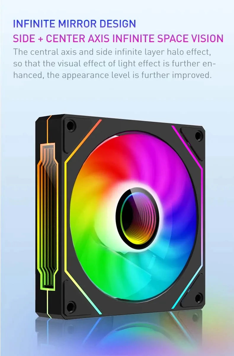 UPSIREN UF-1 PRISM 4 PRO 12cm ARGB Cooling Fan