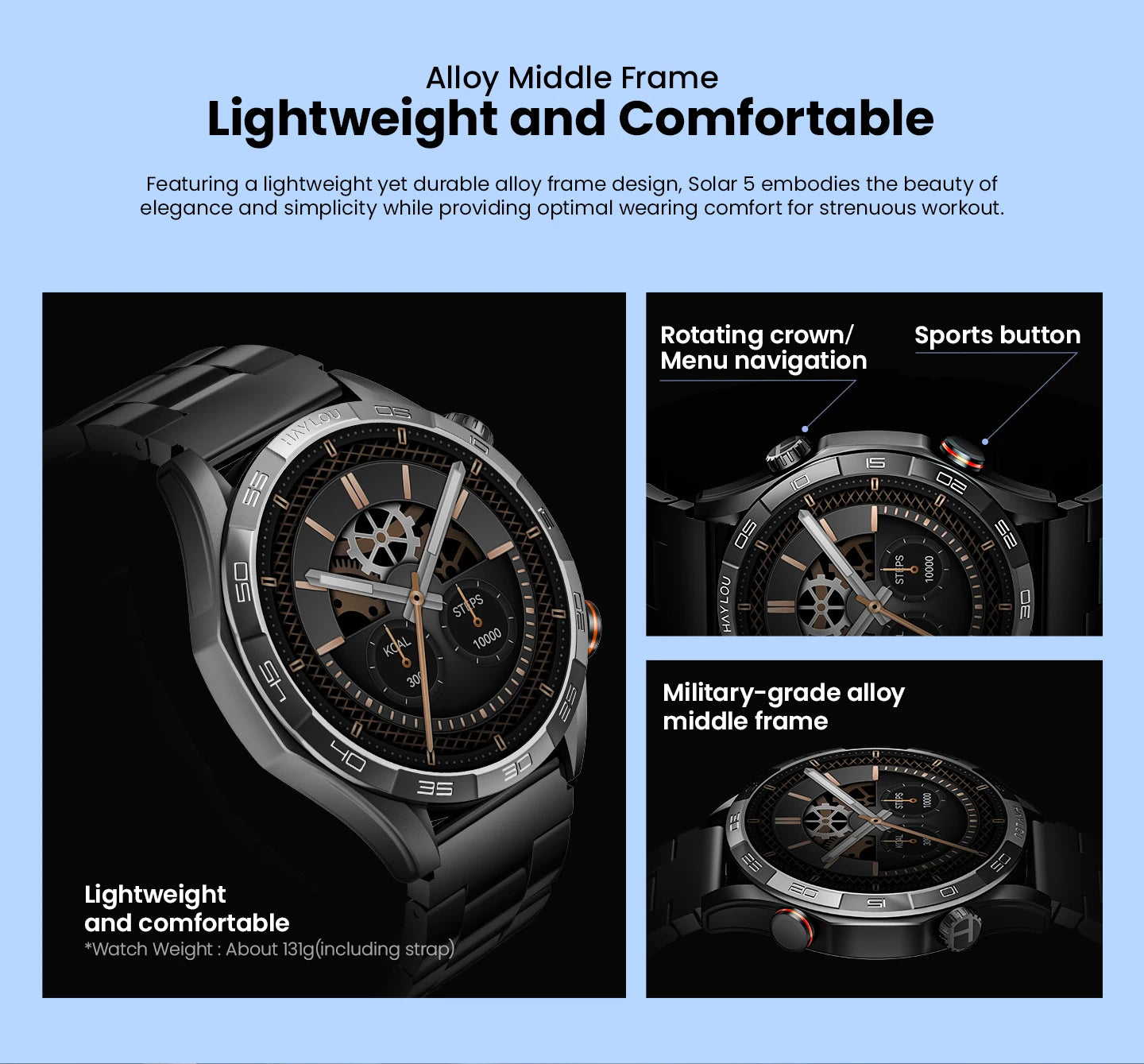HAYLOU Solar 5 Smartwatch with Voice Calling