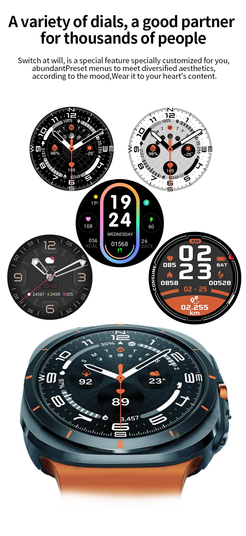 LAXASFIT GT7 Ultra – AMOLED Smartwatch with Bluetooth Calling & Fitness Tracking