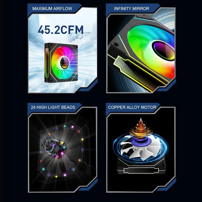 UPSIREN UF-1 PRISM 4 PRO 12cm ARGB Cooling Fan