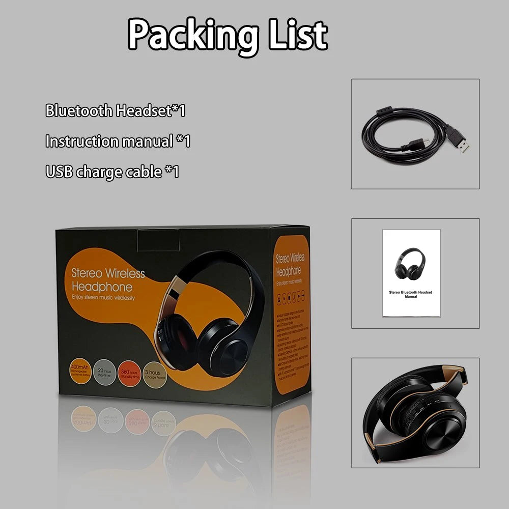 2025 Wireless Bluetooth Overhead Headphones