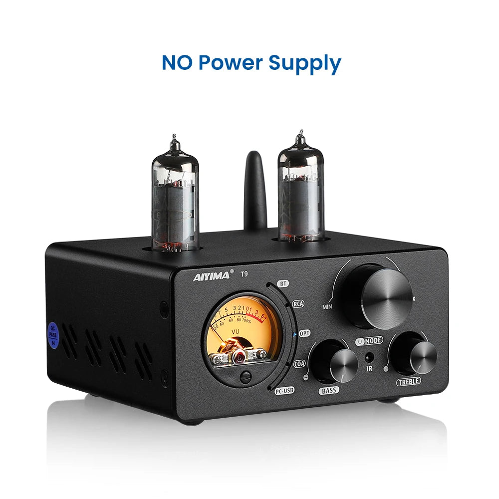 AIYIMA T9 Bluetooth Tube Amplifier 100W HiFi DAC Receiver