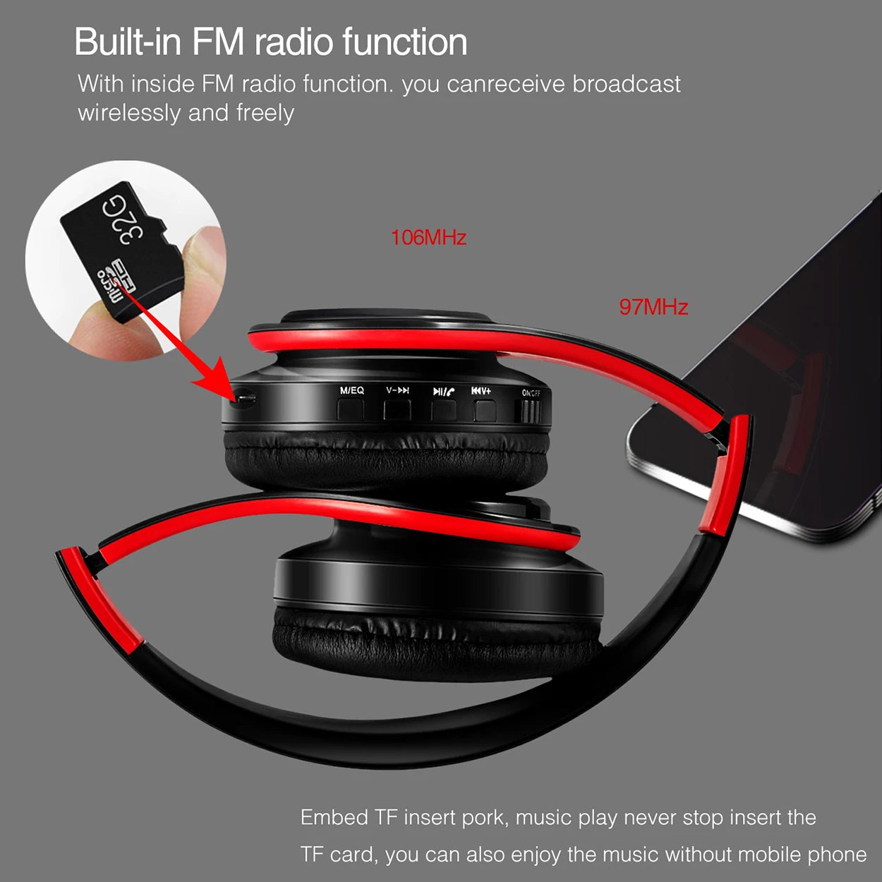 2025 Wireless Bluetooth Overhead Headphones