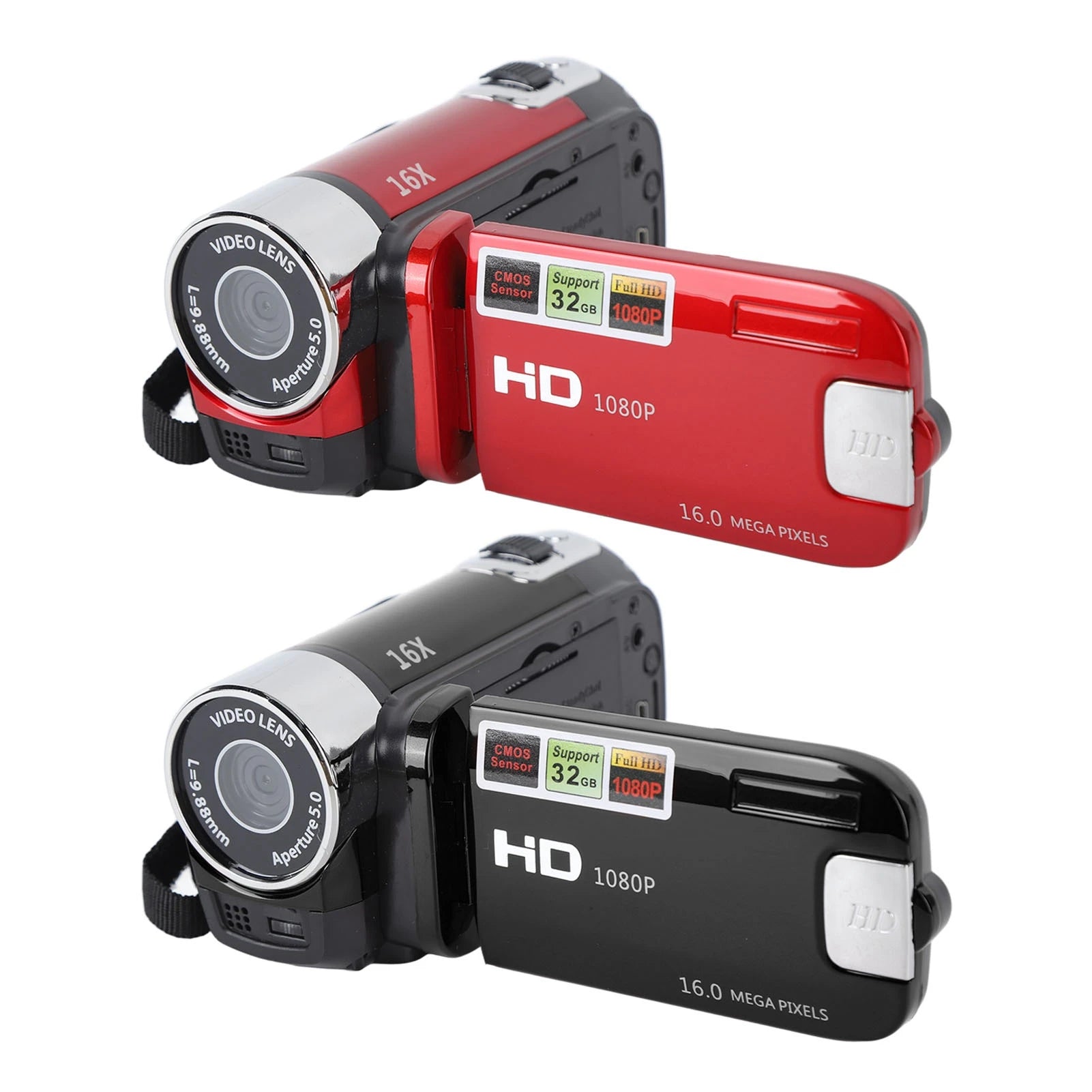 4K 48MP Vlogging Camera with 2.7" Rotatable Screen & 16X Zoom
