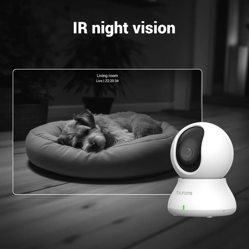 Blurams 2K Indoor WiFi Security Camera – 360° PTZ
