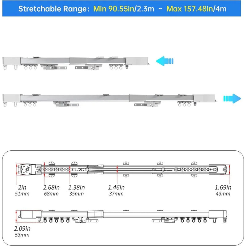 Smart Electric Ceiling-Mounted Curtain System