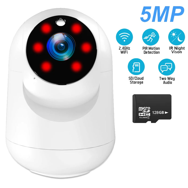 5MP WiFi Indoor Camera with AI Motion Detection & Baby Monitor