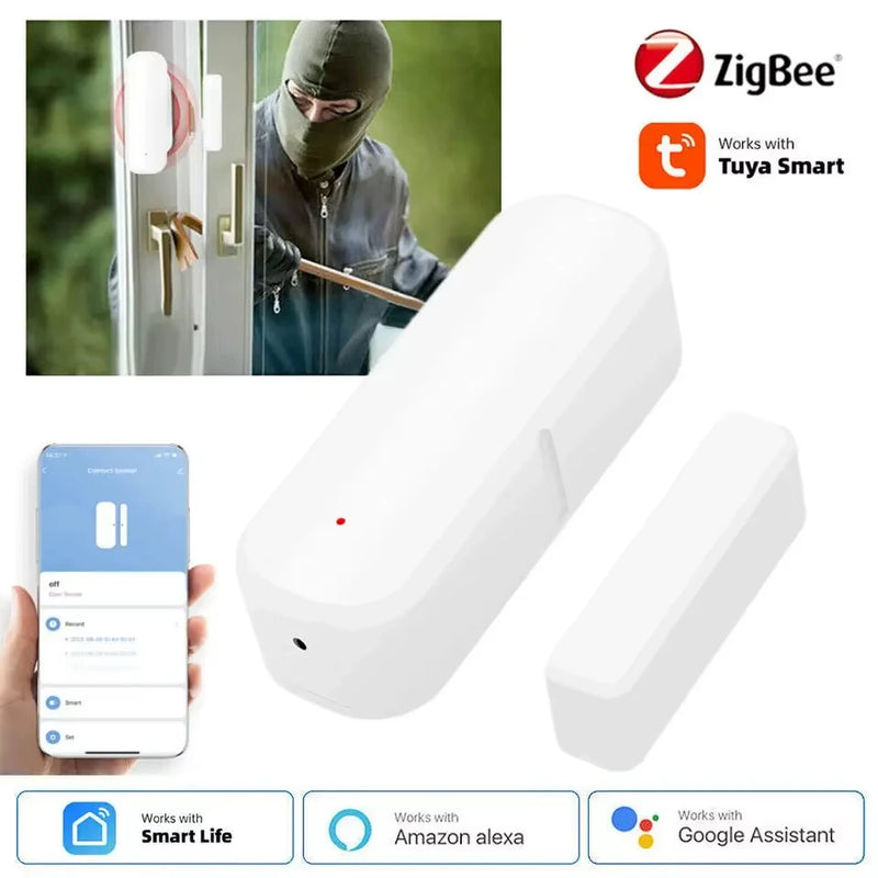 Tuya Zigbee Door & Window Sensor with Smart Home Security Alarm