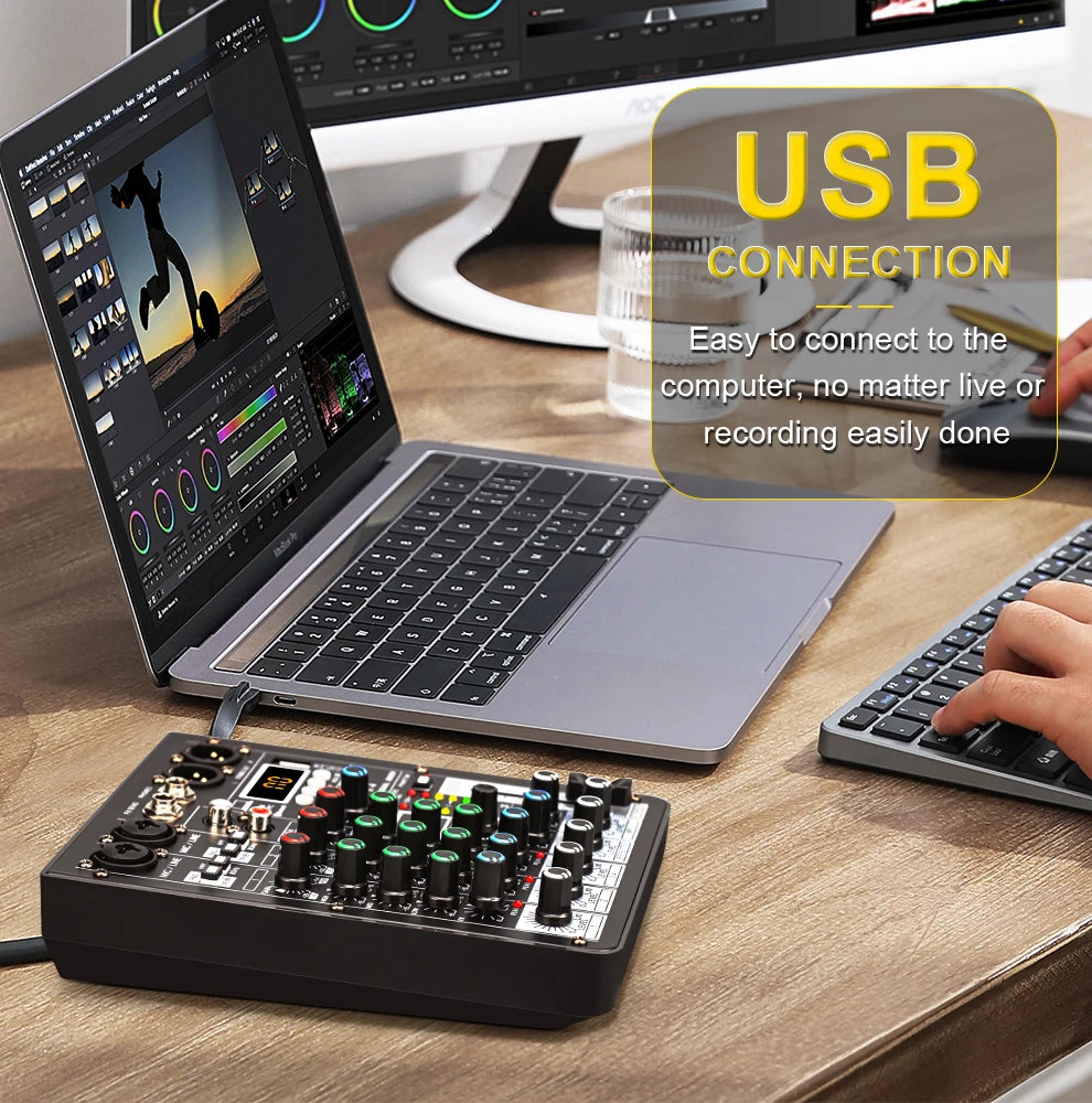 TKL 4-Channel DSP Audio Mixer with USB & Bluetooth
