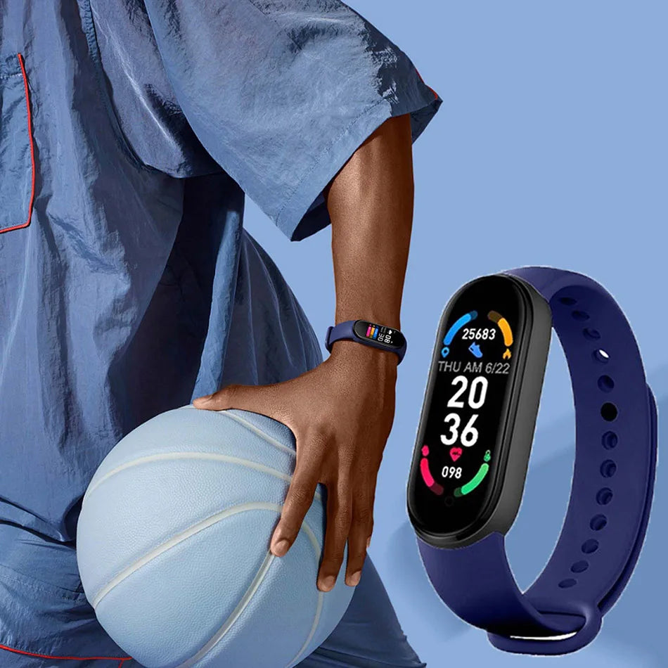 M6 Fitness Smartwatch – Waterproof Health Tracker for Men & Women