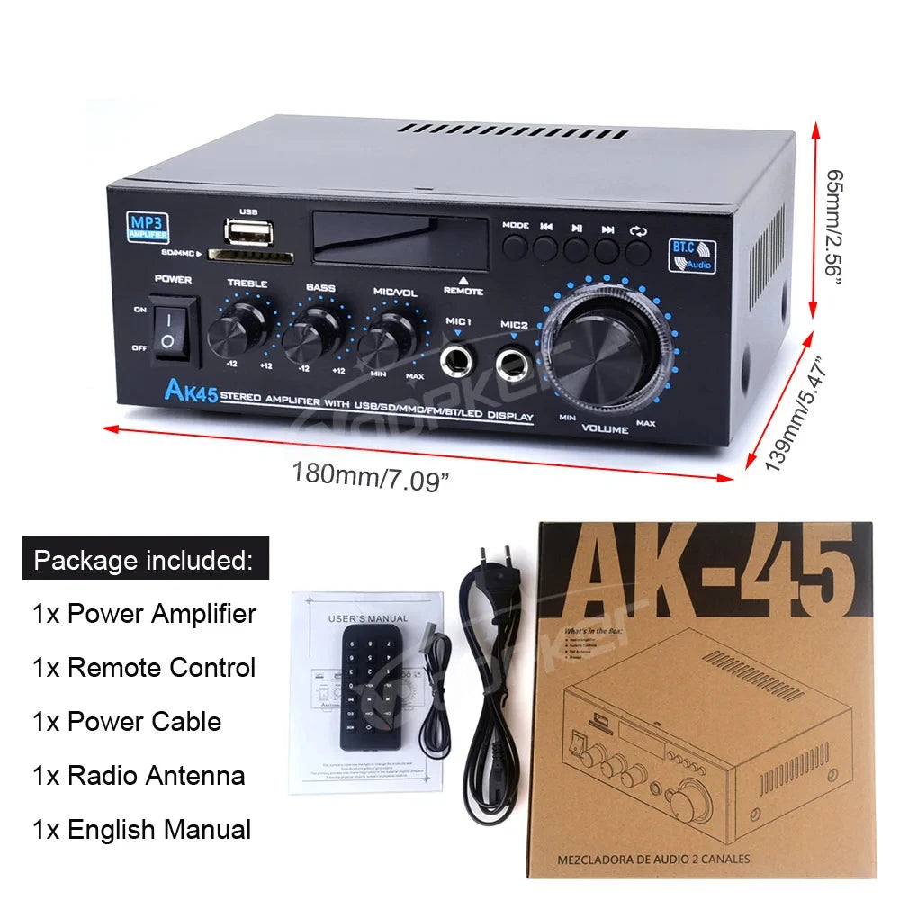 Woopker AK Series Bluetooth Digital Amplifier (AK35/45/45 Pro/55)