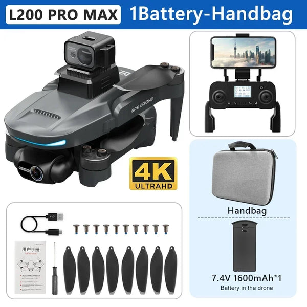 L200 PRO MAX Drone – 4K GPS Quadcopter with 2-Axis Gimbal & Obstacle Avoidance
