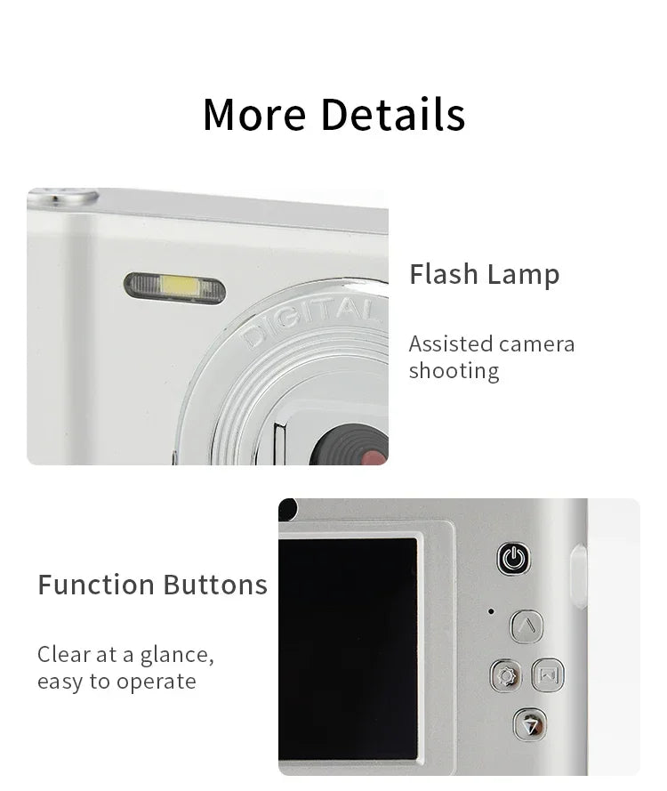 4K 50MP Travel Selfie Camera with Zoom