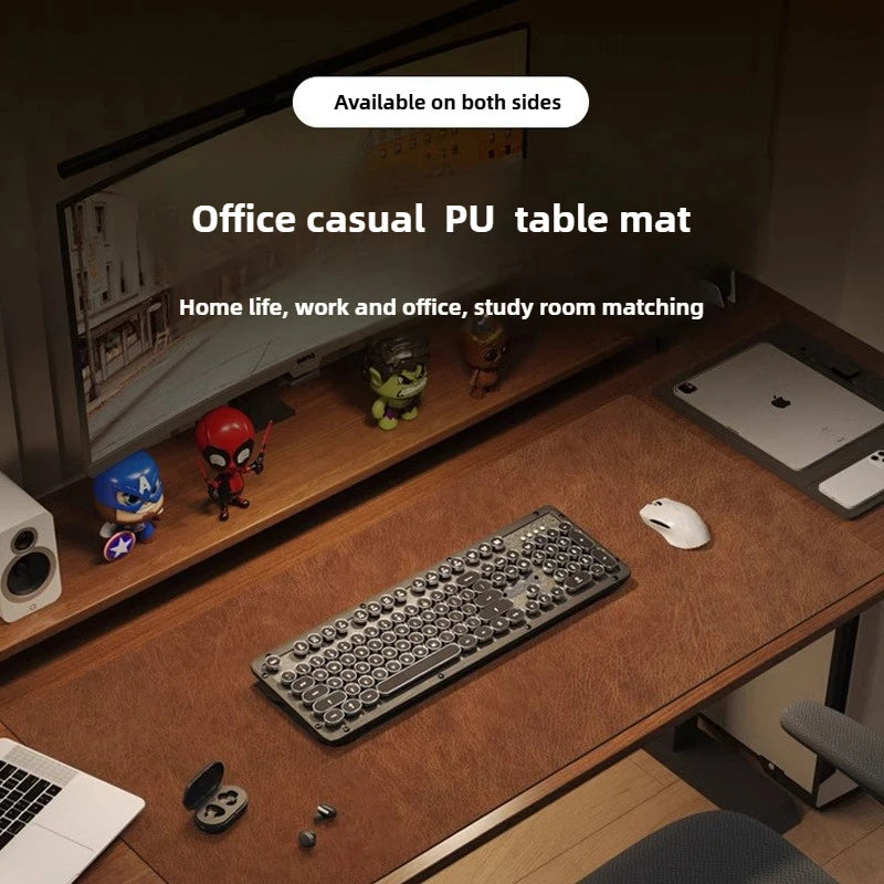 Retro PU Leather Mouse Pad Desk Mat