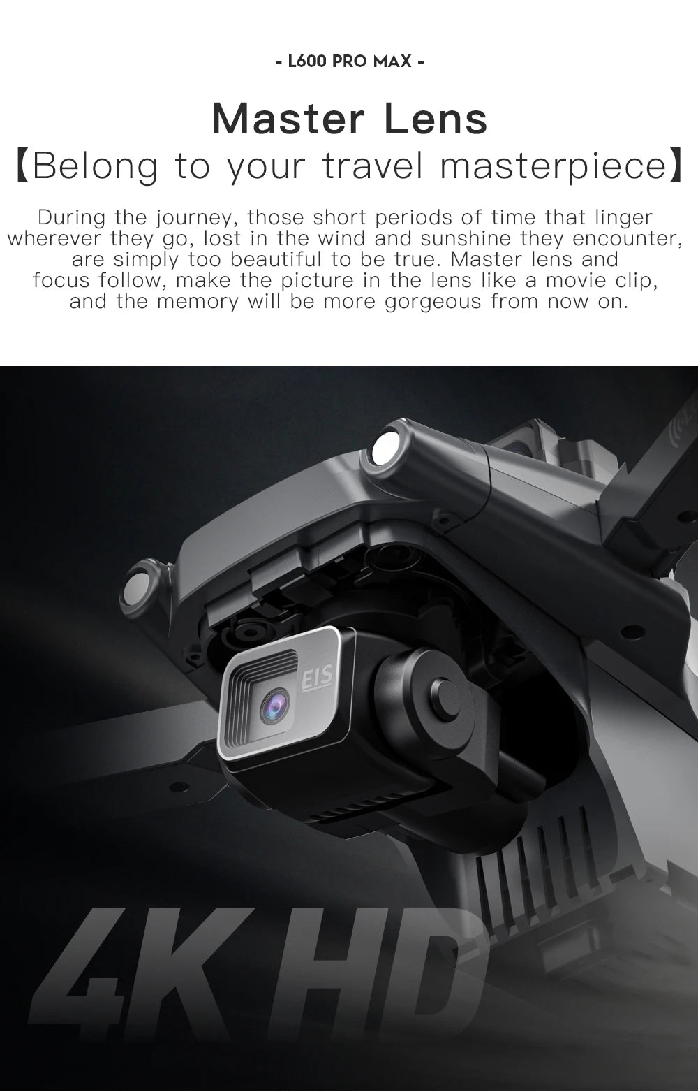 L600 PRO MAX 4K GPS Drone – Dual Camera, 3-Axis Gimbal & 360° Obstacle Avoidance