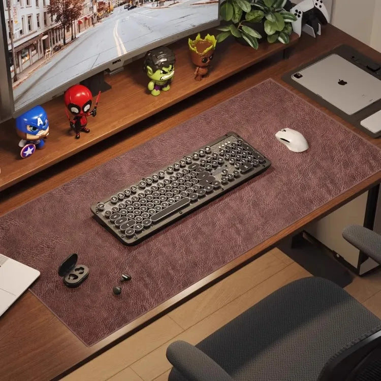 Retro PU Leather Mouse Pad Desk Mat