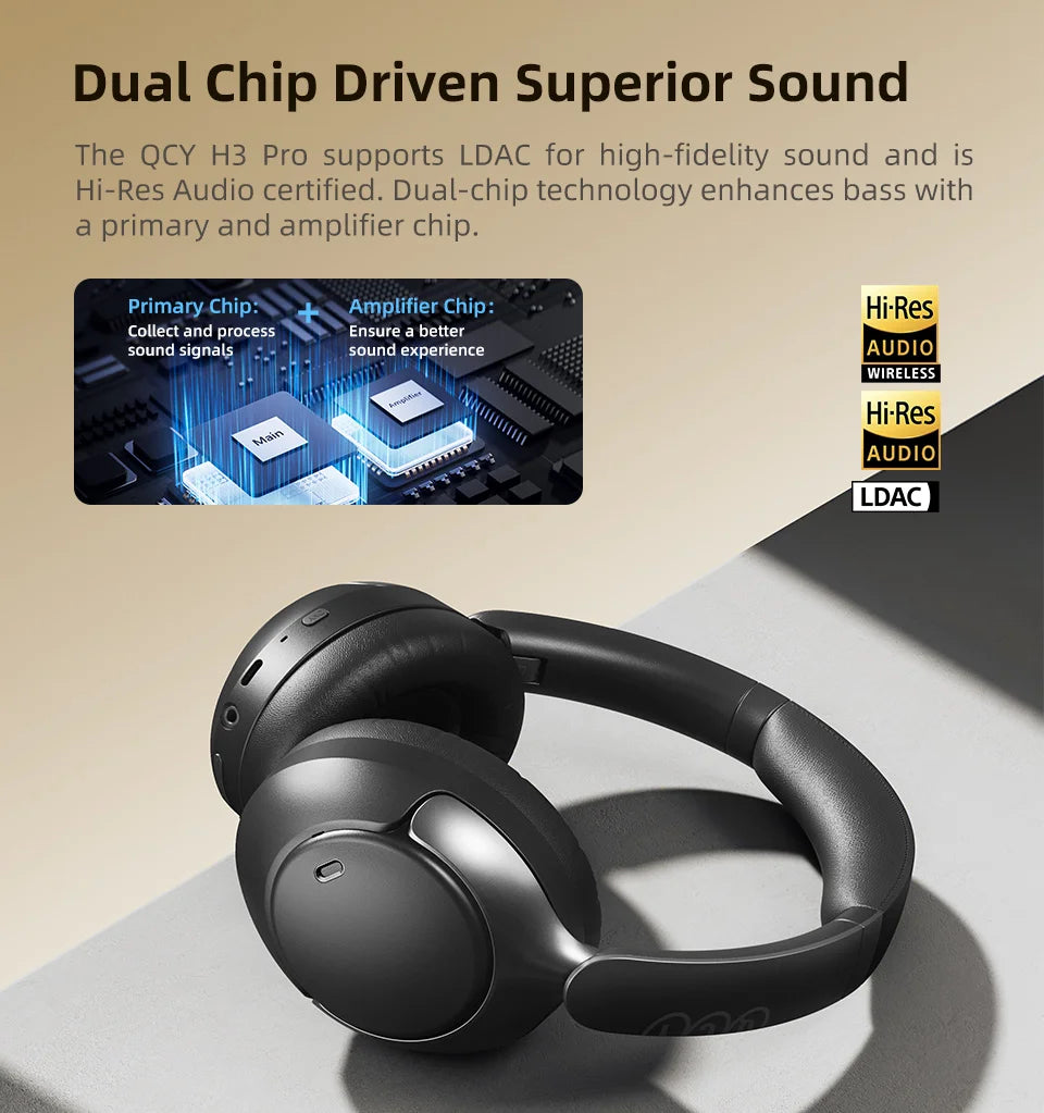 QCY H3 Pro ANC Wireless Headphones