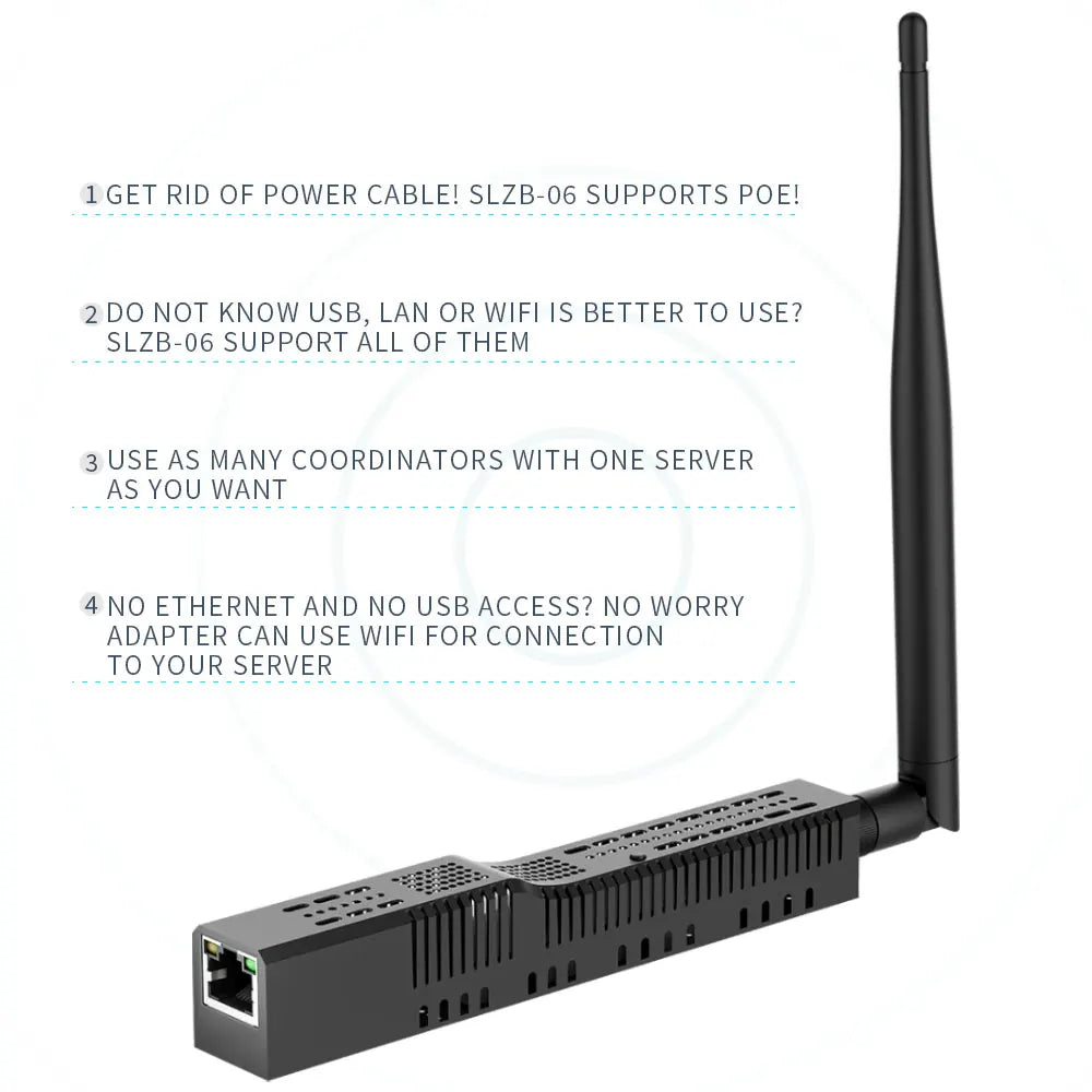 SMLIGHT SLZB-06 – Zigbee 3.0 Gateway with Ethernet, USB, WiFi & PoE