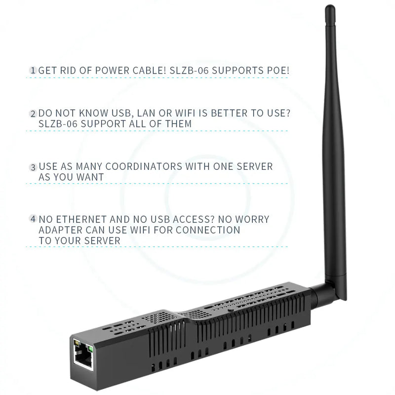 SMLIGHT SLZB-06 – Zigbee 3.0 Gateway with Ethernet, USB, WiFi & PoE
