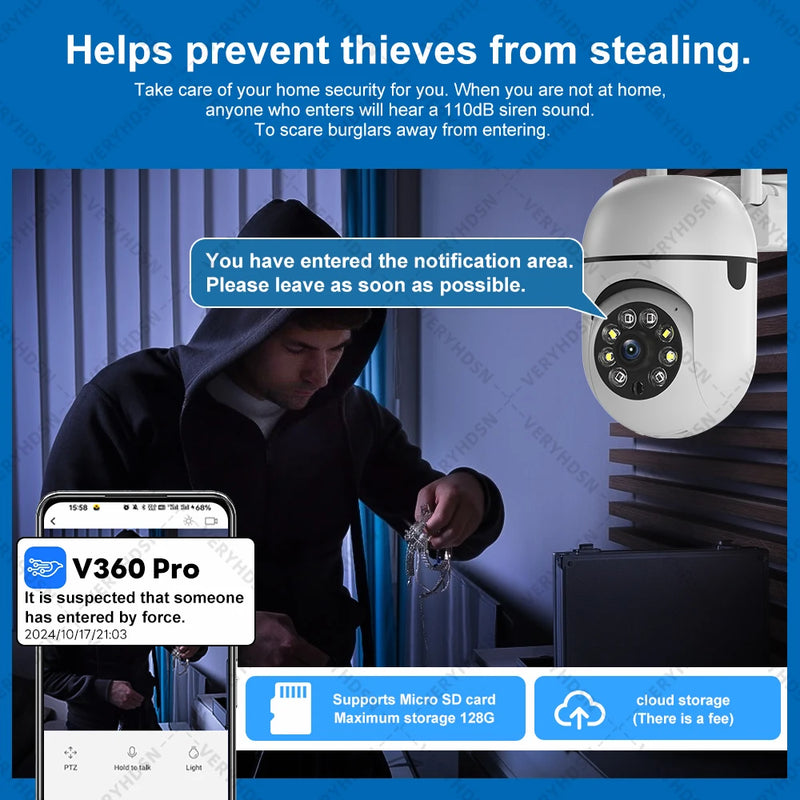 3MP WiFi Outdoor IP Camera with Human Detection & Night Vision