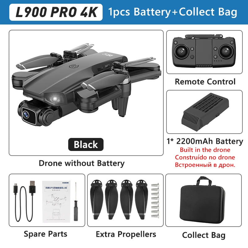 LYZRC L900 PRO 4K Drone – GPS FPV Quadcopter with Dual Camera & 5G WiFi