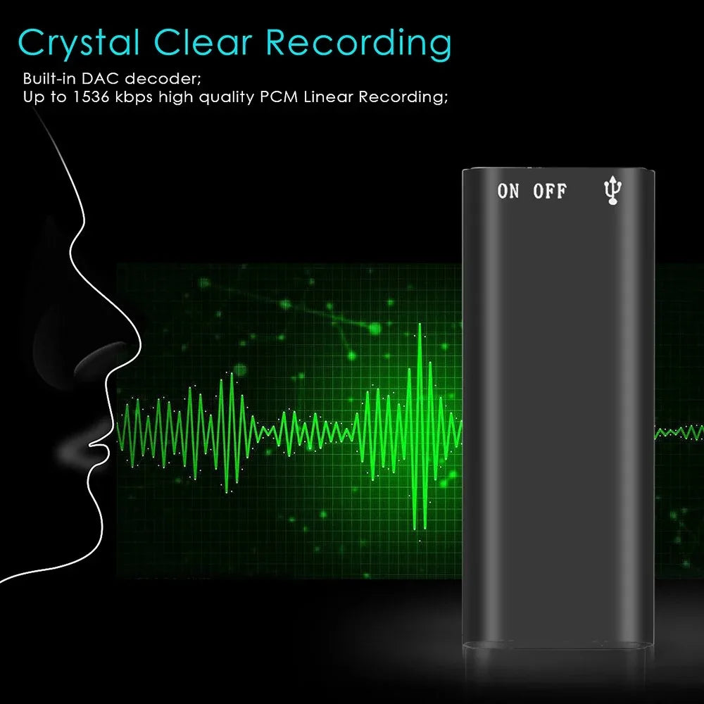 3-in-1 Mini Digital Voice Recorder MP3 Player