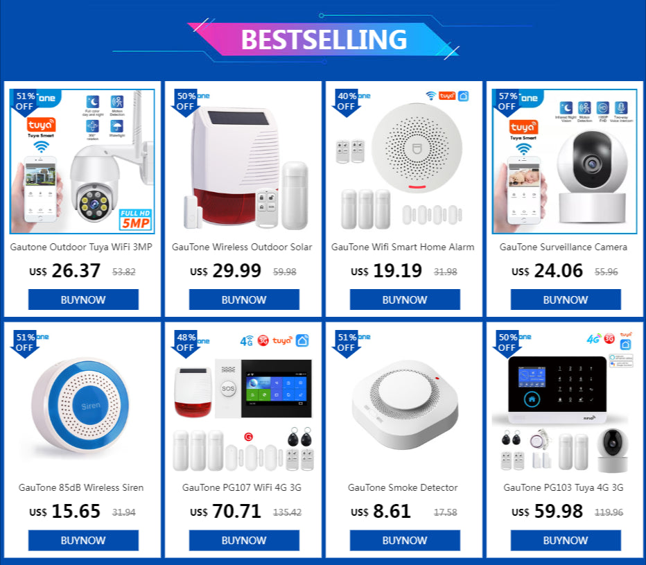 4G WiFi Smart Home Security Alarm System