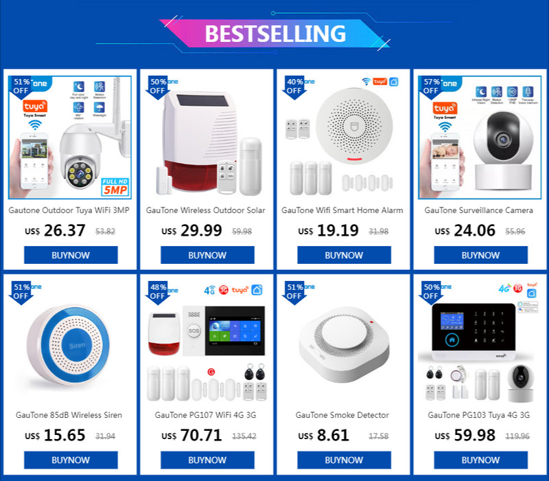 4G WiFi Smart Home Security Alarm System
