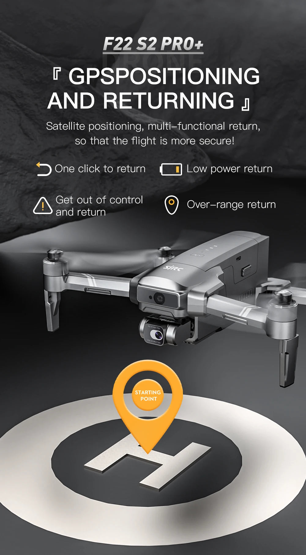F22 S2 XR PRO+ 4K GPS Drone with Gimbal & Obstacle Avoidance