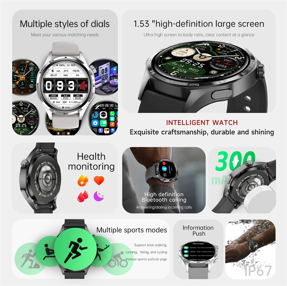 GT5 PRO Smartwatch – AMOLED Display, GPS, NFC & Bluetooth Calling