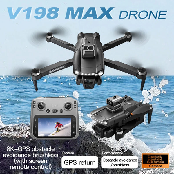Xiaomi V198 GPS MAX 8K Professional 5G WiFi Drone with Laser Obstacle Avoidance