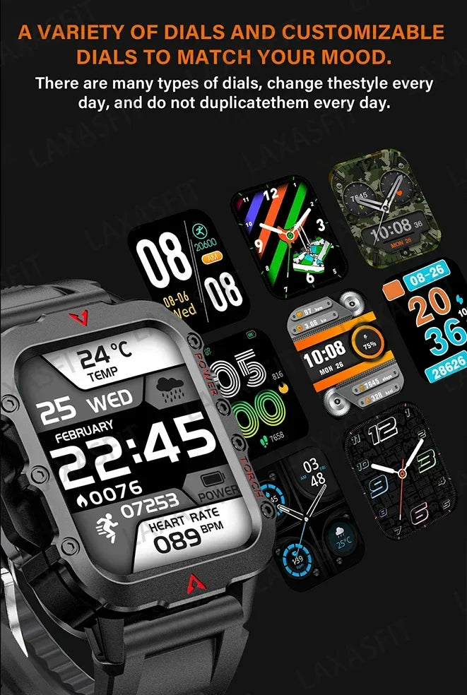 2024 LED Men’s Smartwatch – Bluetooth Call & Health Tracker
