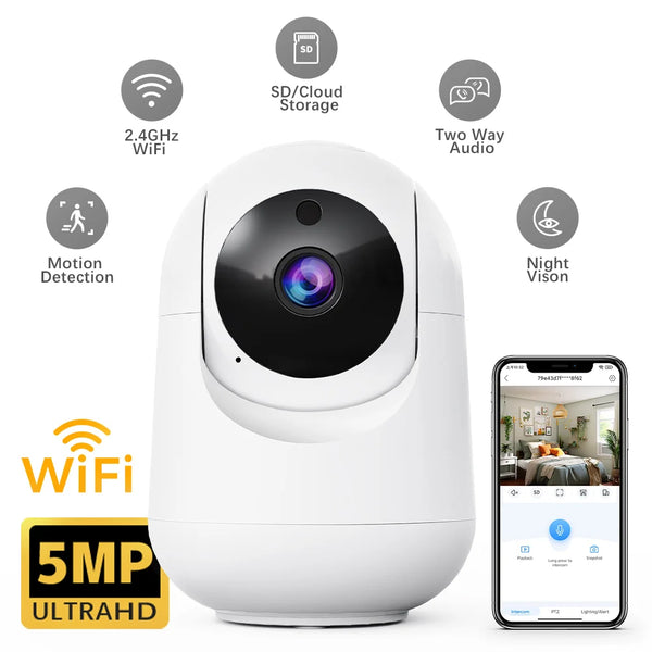 5MP/3MP WiFi Smart Indoor Camera with AI Tracking & Baby Monitor