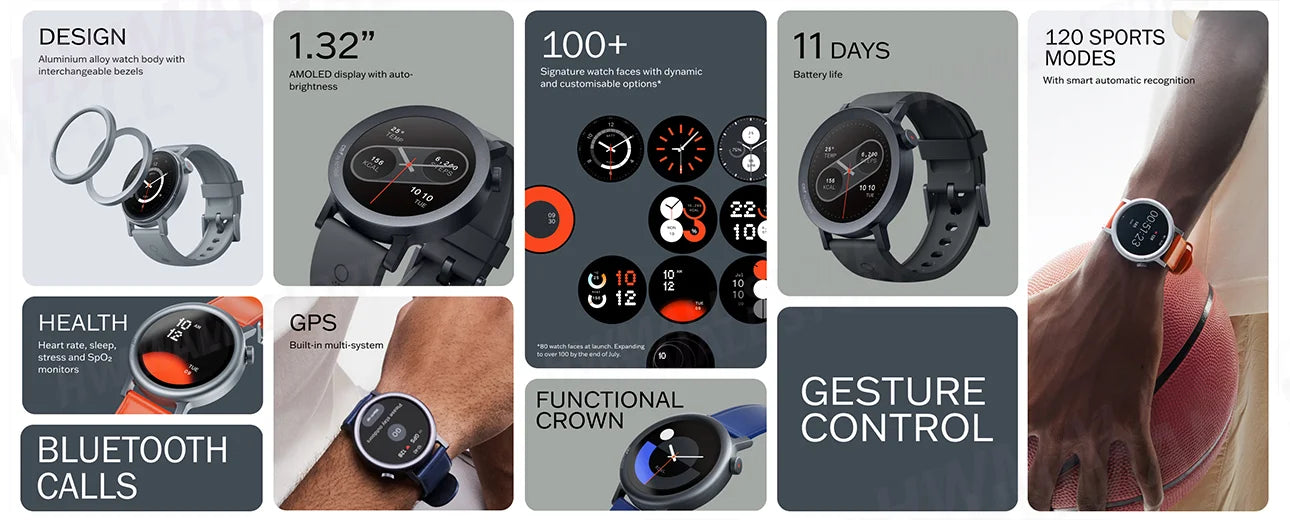 CMF Watch Pro 2 – 1.32" AMOLED Smartwatch with GPS & Bluetooth Calling