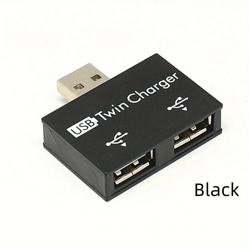 USB 2.0 Splitter – 1 Male to 2 Female Hub Adapter for Charging & Data