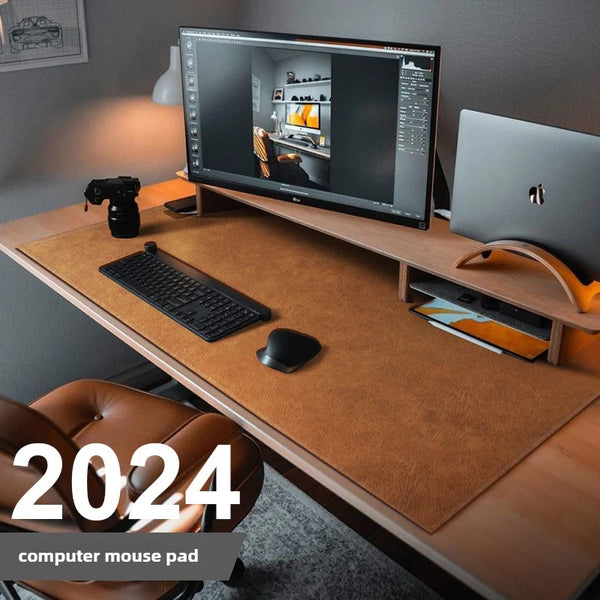 Retro PU Leather Mouse Pad Desk Mat