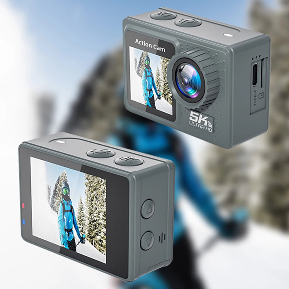 5K/4K 60FPS Dual Screen Waterproof Action Camera