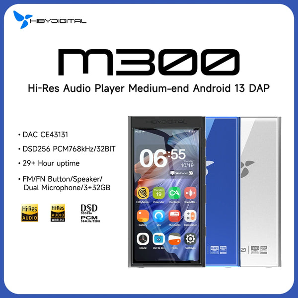 HiBy M300 Android 13 HiFi Music Player