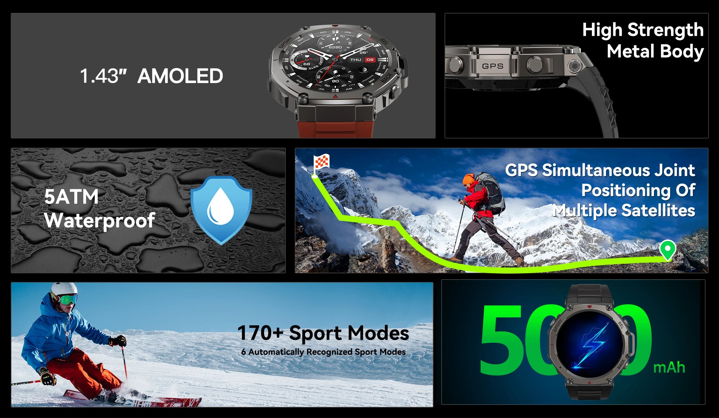 T-Rex 3 Ultra GPS Military Smartwatch