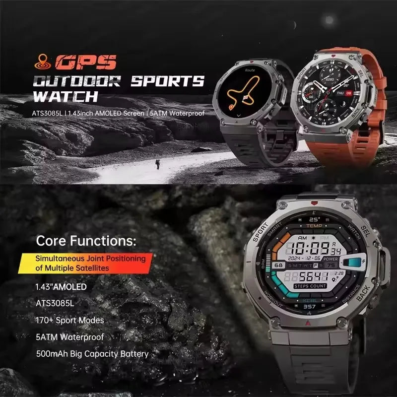 T-Rex 3 Ultra GPS Military Smartwatch