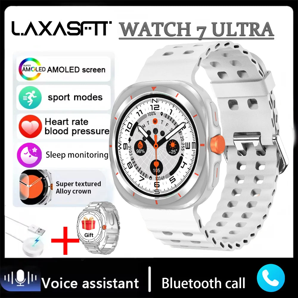LAXASFIT GT7 Ultra – AMOLED Smartwatch with Bluetooth Calling & Fitness Tracking