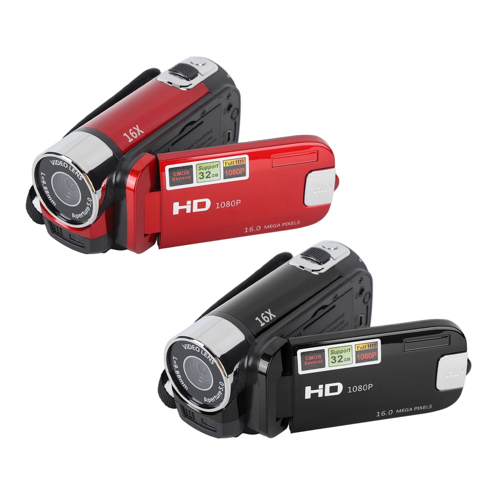 4K 48MP Vlogging Camera with 2.7" Rotatable Screen & 16X Zoom