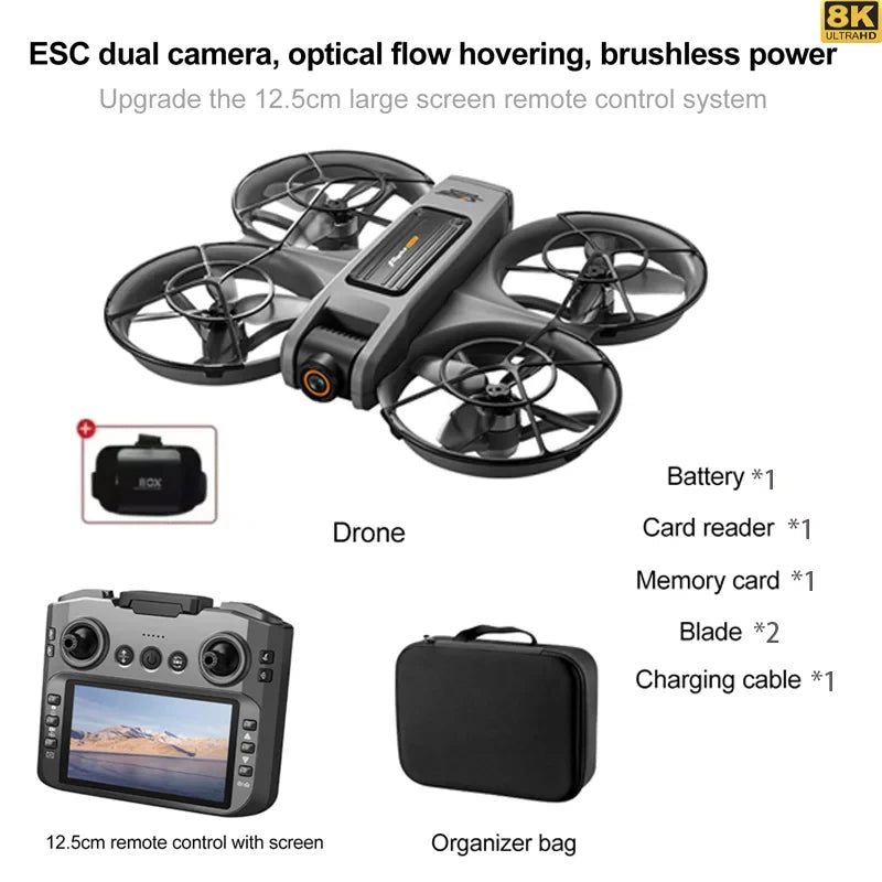 S156 2025 Professional 8K Drone with 5G WiFi FPV, Screen Remote & Obstacle Avoidance