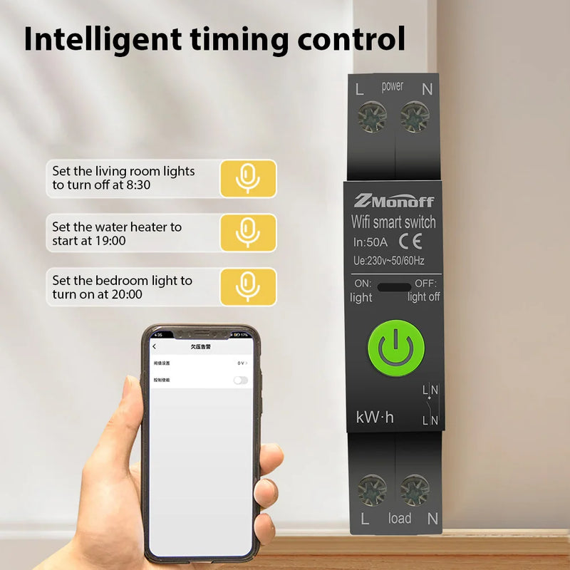 Tuya Smart WiFi Circuit Breaker with Leakage Protection