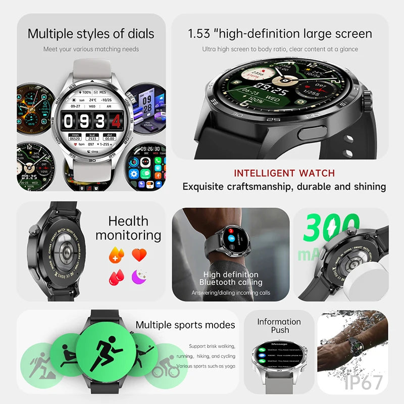 GT5 PRO Smartwatch – AMOLED Display, GPS, NFC & Bluetooth Calling