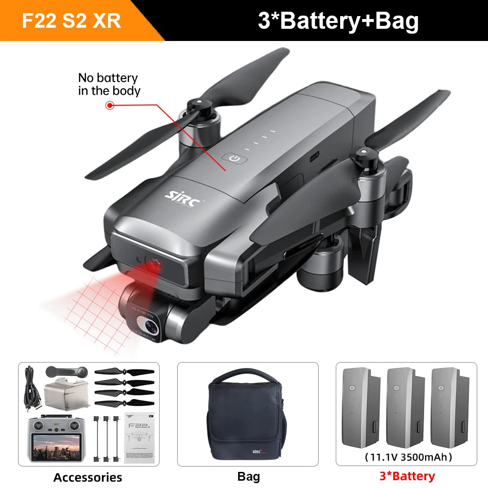 F22 S2 XR PRO+ 4K GPS Drone with Gimbal & Obstacle Avoidance