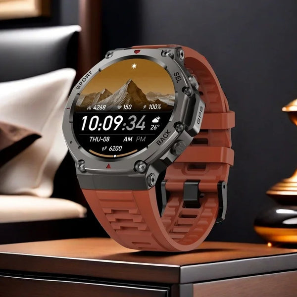2025 GPS Smartwatch – AMOLED, Compass, Altimeter, 60-Day Battery, Bluetooth Call