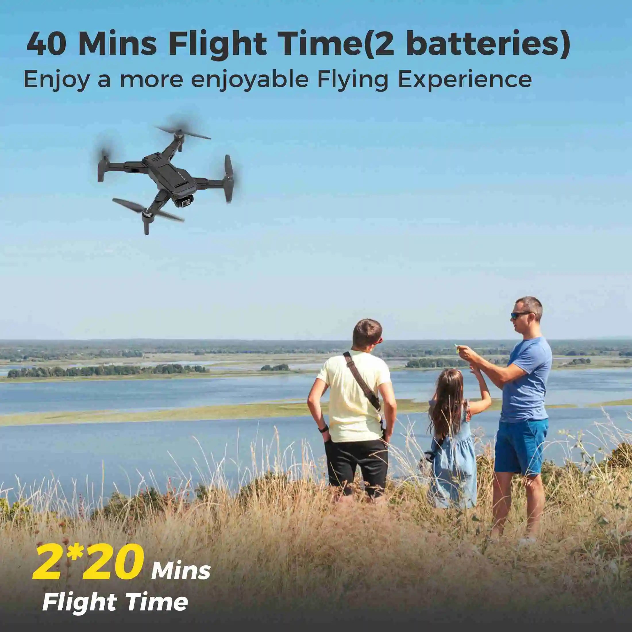 GPS Brushless RC Drone with 2 Batteries