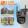 6K 9MP WiFi PTZ Outdoor Camera with Triple Lens & 8X Zoom