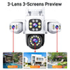 ANSVICAM 6K PTZ Camera – Triple Lens 360° Outdoor WiFi Surveillance (12MP, IP66)